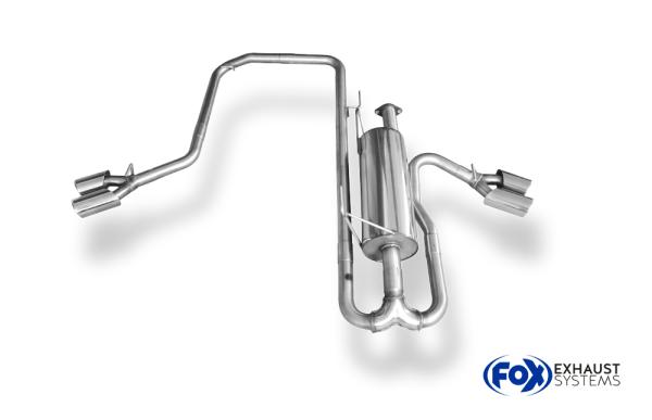 Endschalldämpfer Sidepipe, Ausgang rechts und links am Fahrzeug - 2x90 Typ 16 rechts/links passend für: Nissan Navara